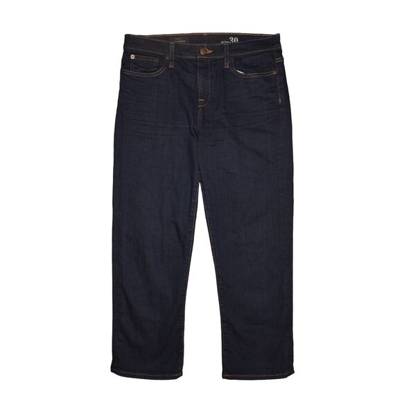 J.CREW $128 Vintage Cropped Stretch Denim Jean Dark Wash Size 30 - Picture 1 of 4